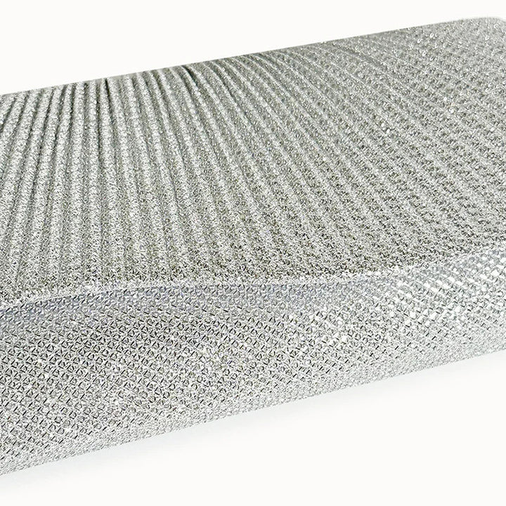 Clutch bag with sparkling studs and chain strap design