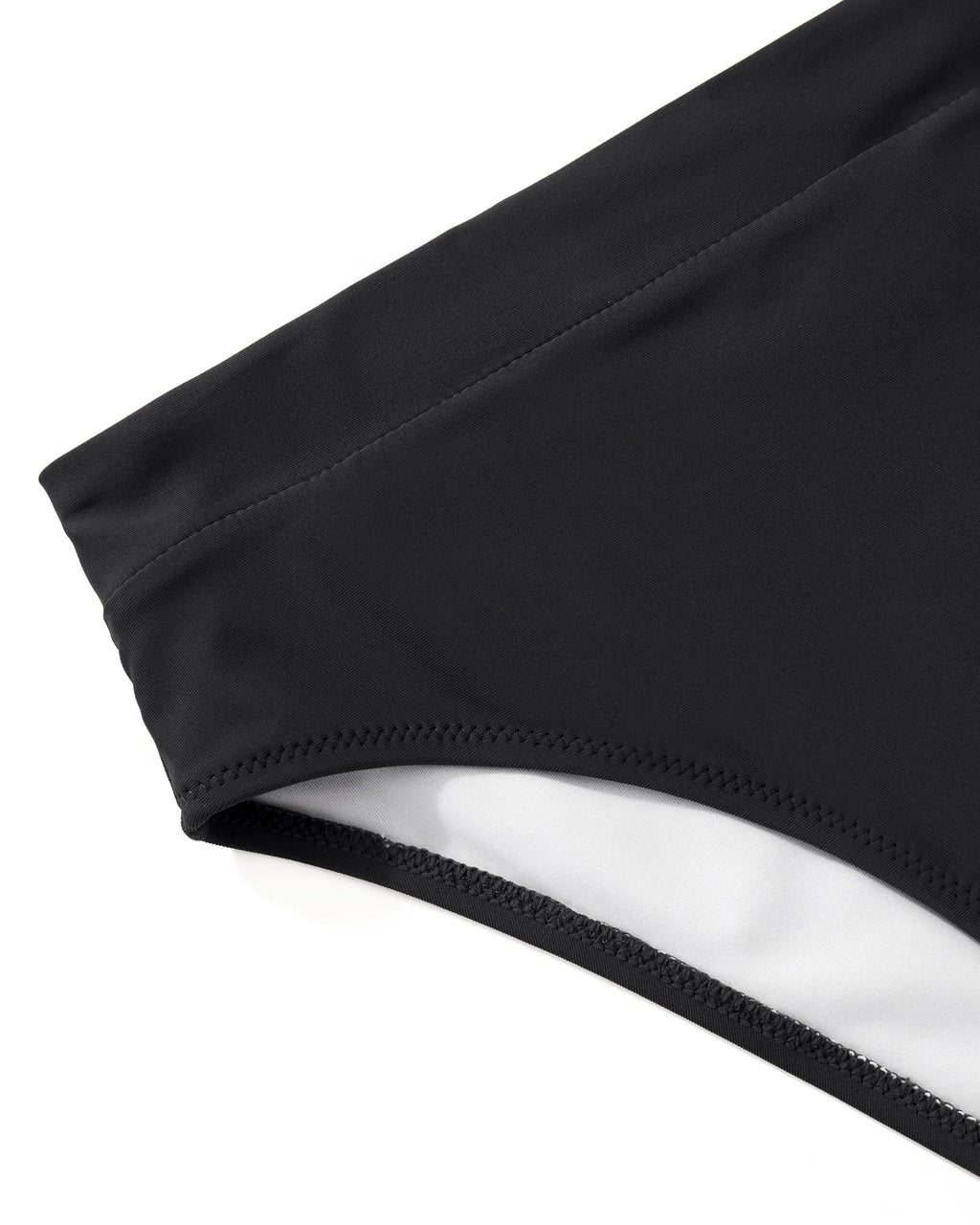 ביקיני תחתון גזרה גבוהה מחטב חזייה בקישוט קשר למראה מוצמד ומורם - שריל