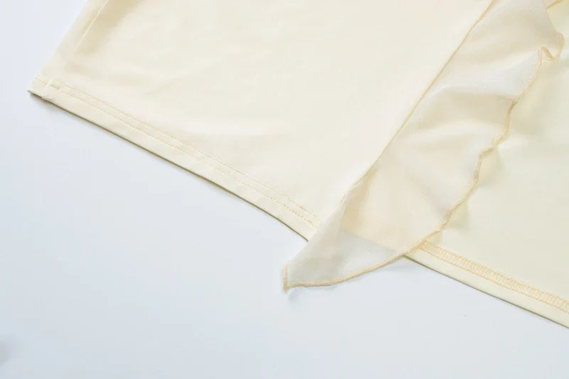 שמלת מקסי מלמלה בעיצוב שסע וקשירה בחזה - מונה