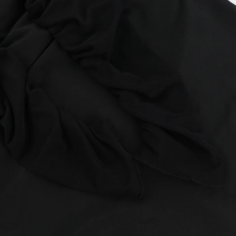 שמלת מקסי כיווצים צמודה שרוולי שיפון - קליאו