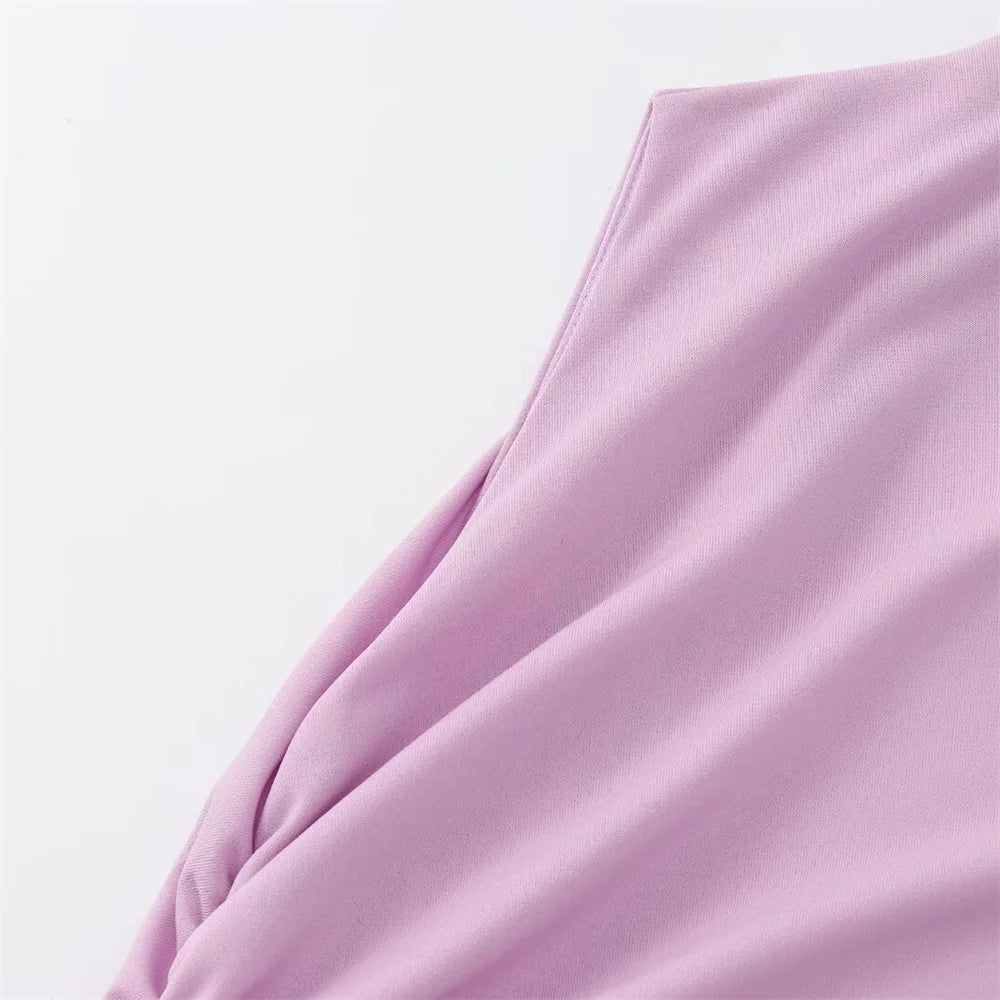 שמלת מקסי אלגנטית צמודה בעיצוב כיווצים - לוזיאנה