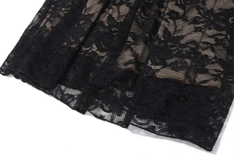 שמלת מקסי תחרה בעיצוב מחוך - נוריאל