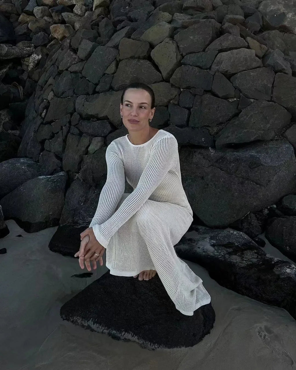 שמלת חוף מקסי - ים