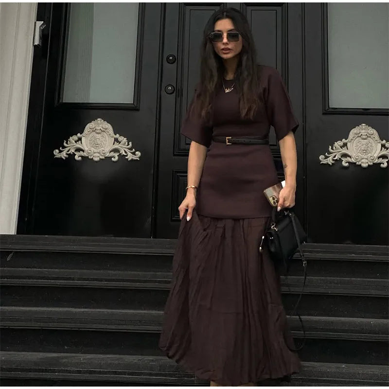 שמלת מקסי בעיצוב קיפולים - נהורה