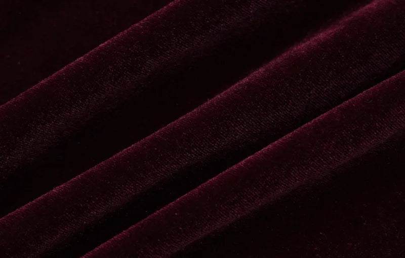 שמלת מקסי קטיפה שרוול אחד גב חשוף - אלינה