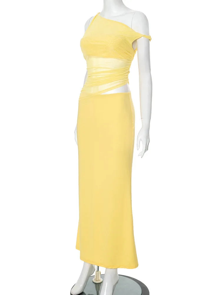 שמלת מקסי בעיצוב רשת - סאני