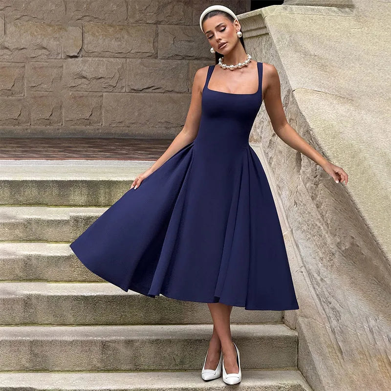 שמלת מידי אלגנטית בגזרת A - סער