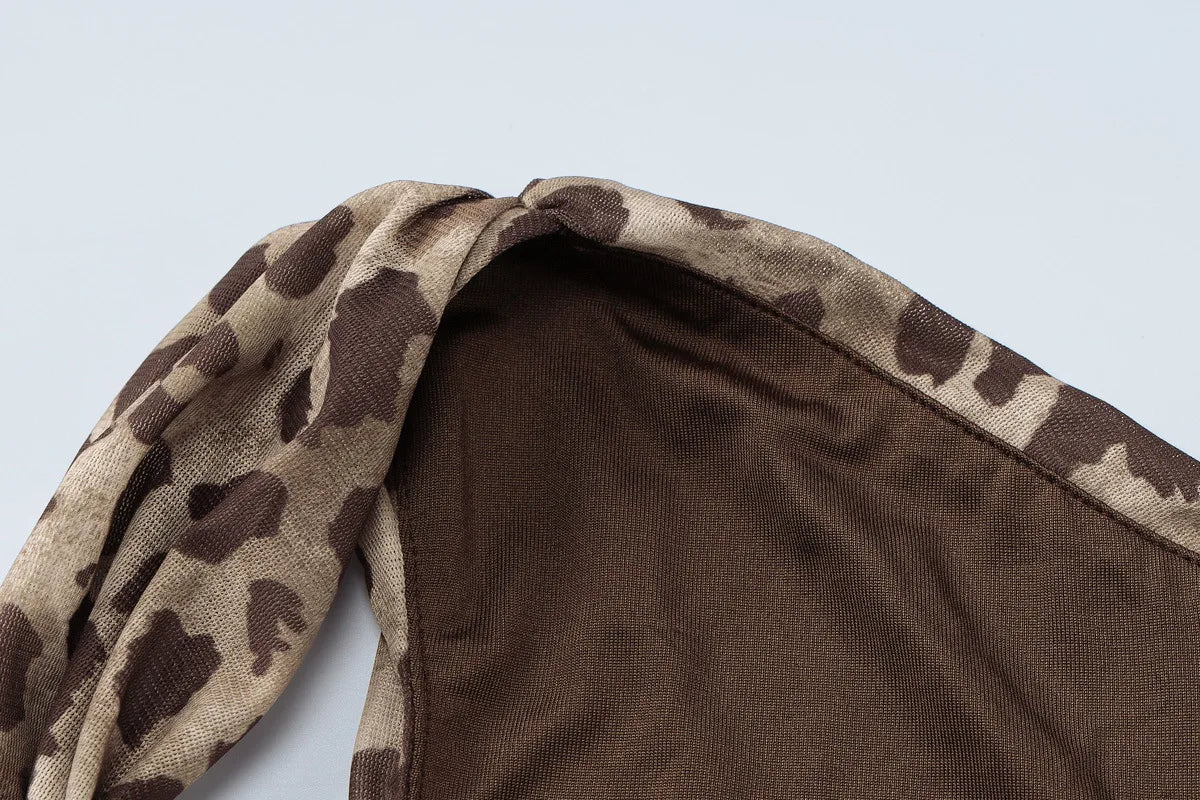 בגד גוף מנומר שיפון בעיצוב מיוחד  - ריילי