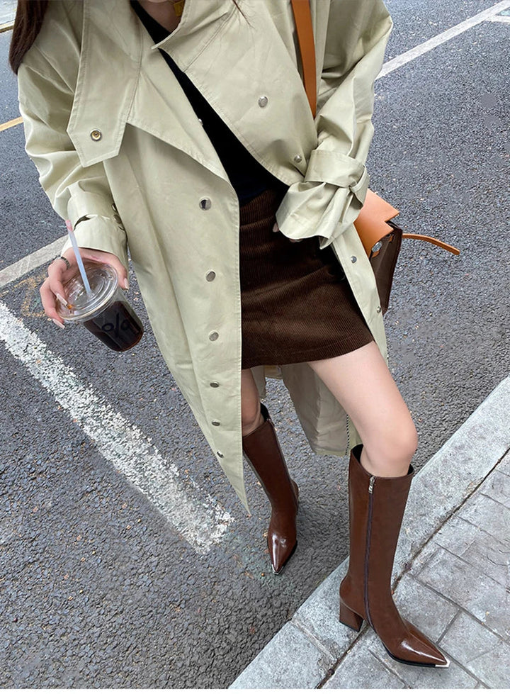 High heeled leatherette boots - Sally