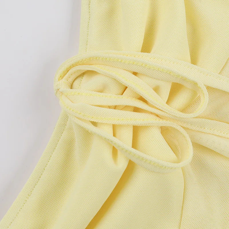 סט שני חלקים טופ סטרפלס וחצאית מקסי בעיטור מלמלה - סאני