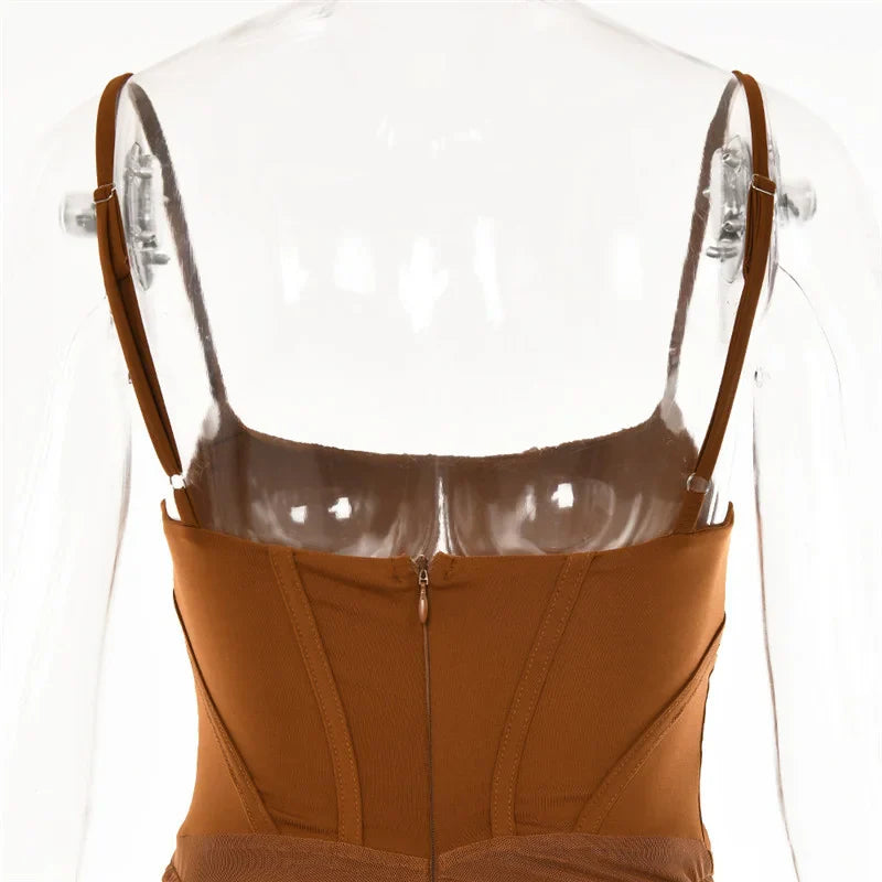 שמלת מקסי כיווצים צמודה - נויה לי