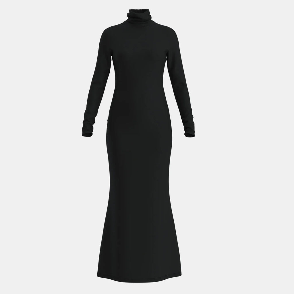 שמלת מקסי צווארון גולף - Mabel