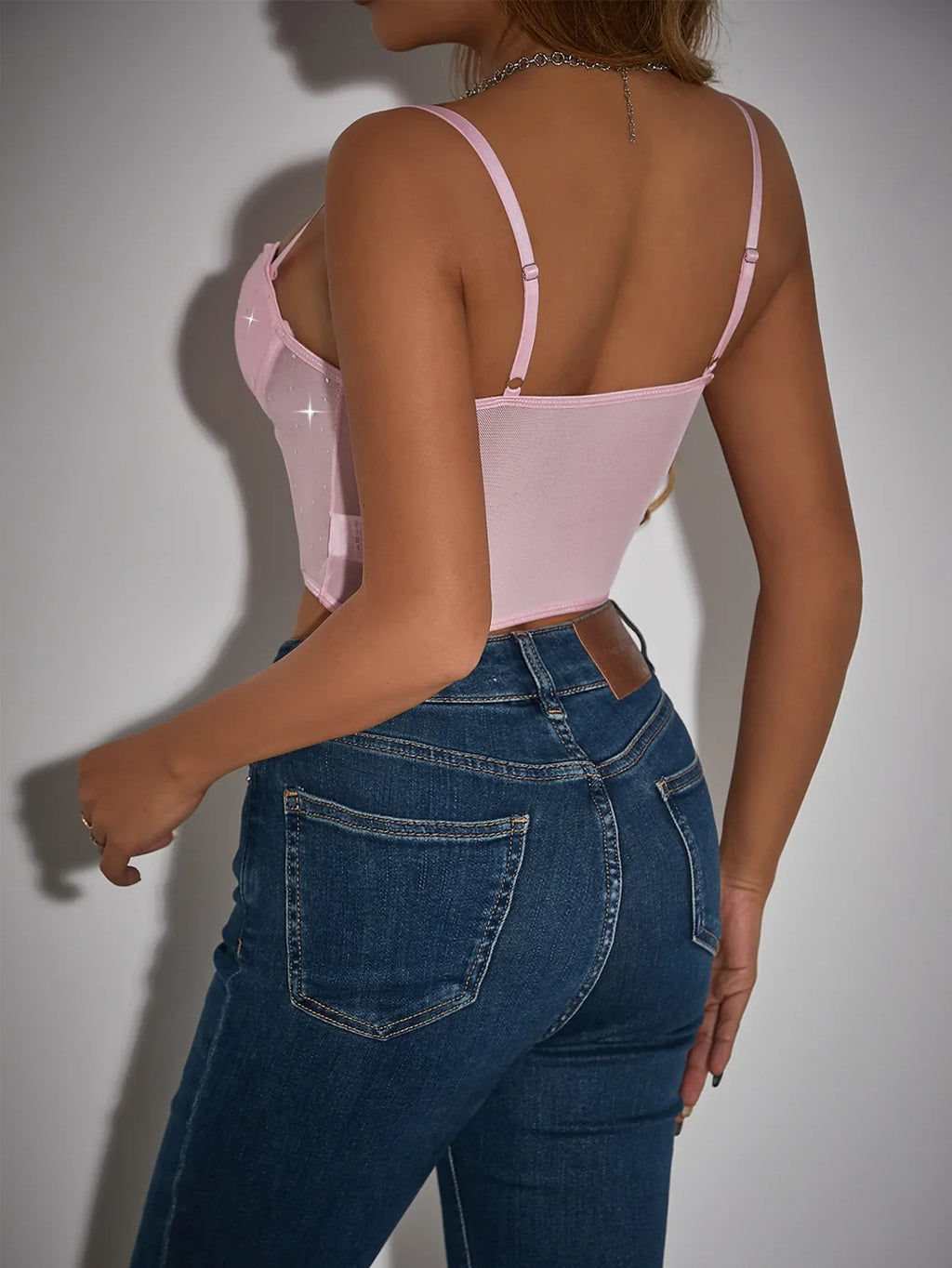 טופ בעיטור זרקונים מנצנצים - Phoenix