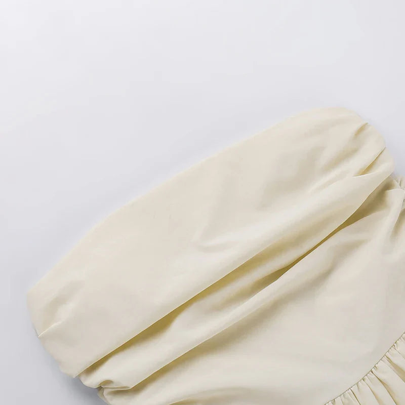 שמלת מיני סטרפלס גזרת A קשירת פפיון בגב - ארבל