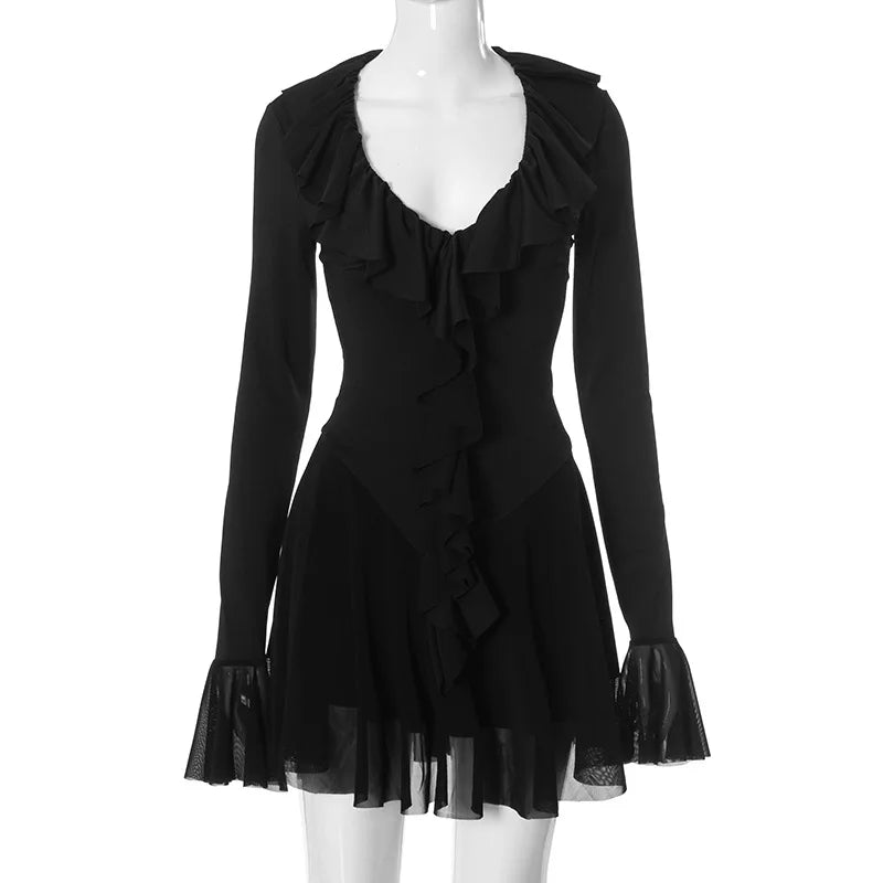 שמלת מיני בעיטור מלמלה - ALINA