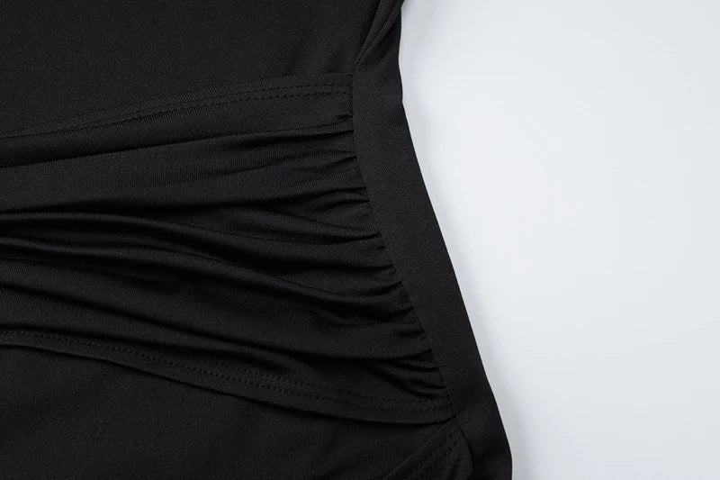 שמלת מקסי בעיטור אבזמים וקיפולים - MELANIE