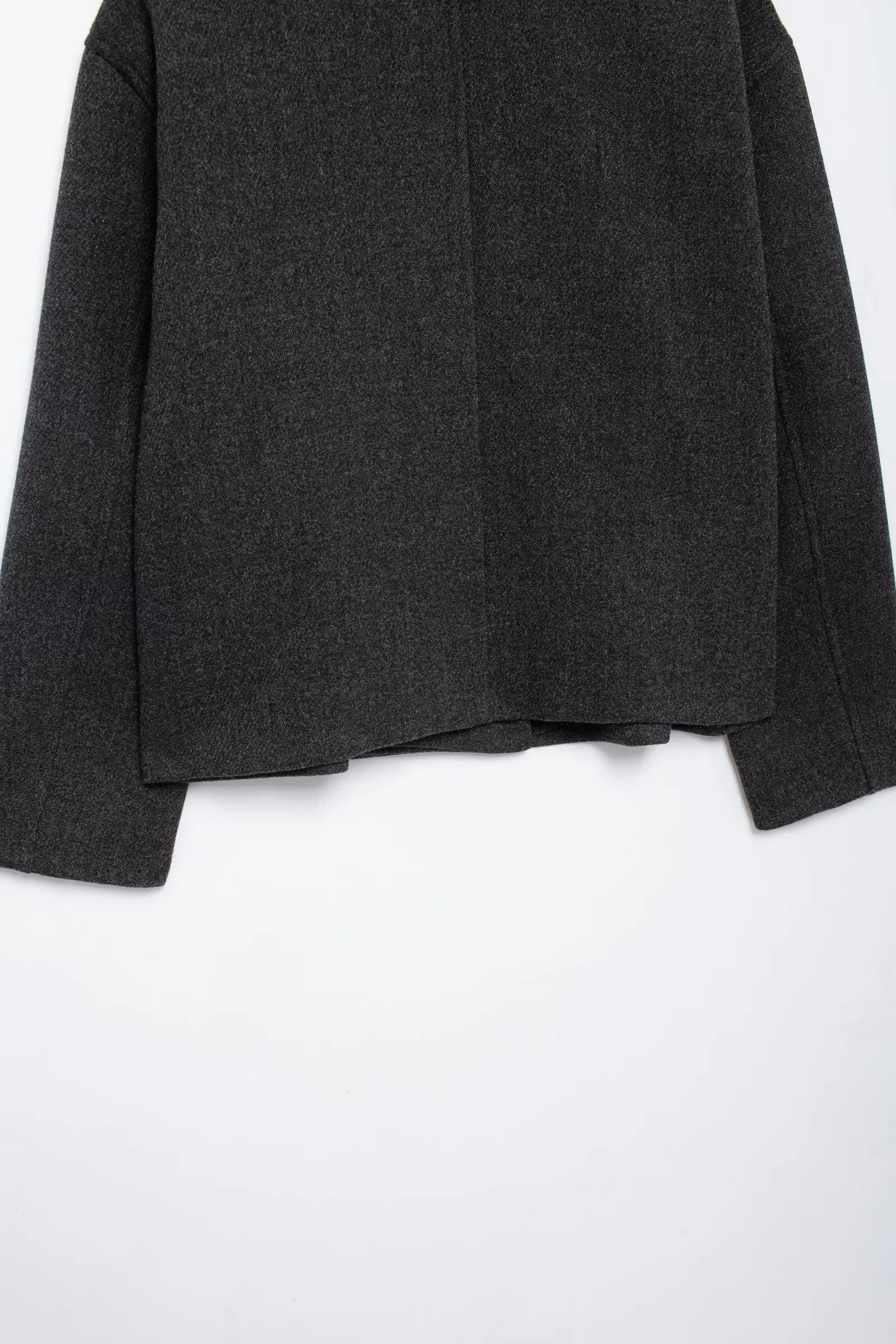 מעיל צמר קצר סגירת כפתורים - וולה