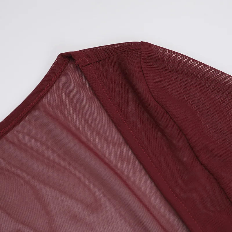 שמלת מקסי בעיצוב כיווצים ורשת - לאורן