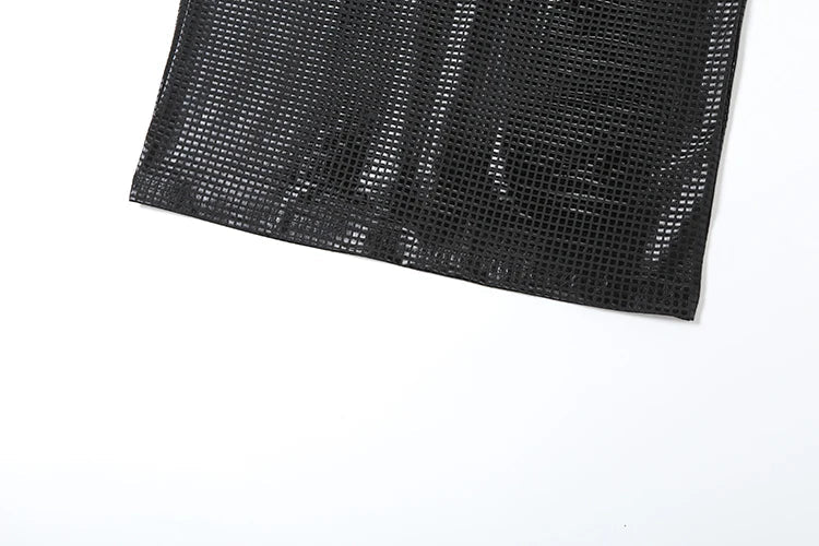 שמלת מקסי סטרפלס בעיצוב ריבועים מנצנצים - Melanie