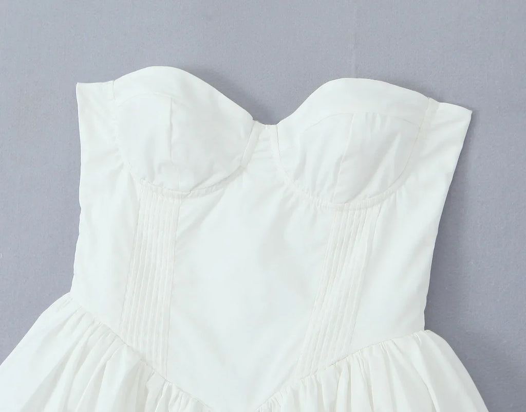 שמלת מיני סטרפלס בגזרת A - Ayra