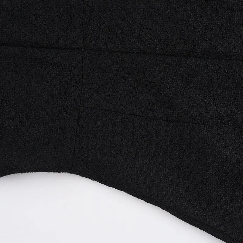 שמלת מיני בד ארוג בגזרת A בעיטור כיסים - מילי