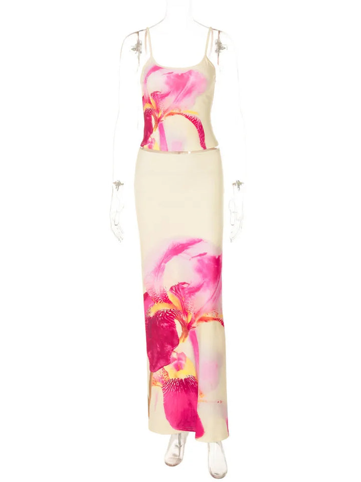 Two-piece summer set with floral design - Felicia