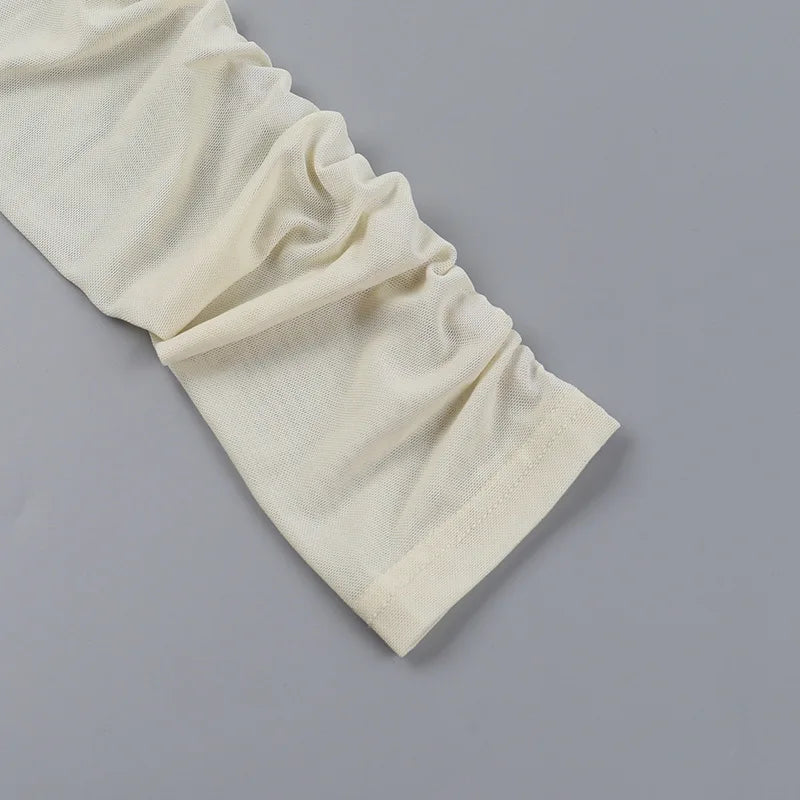 סט שני חלקים חצאית מקסי וחולצת רשת כתפיים חשופות - בלינה