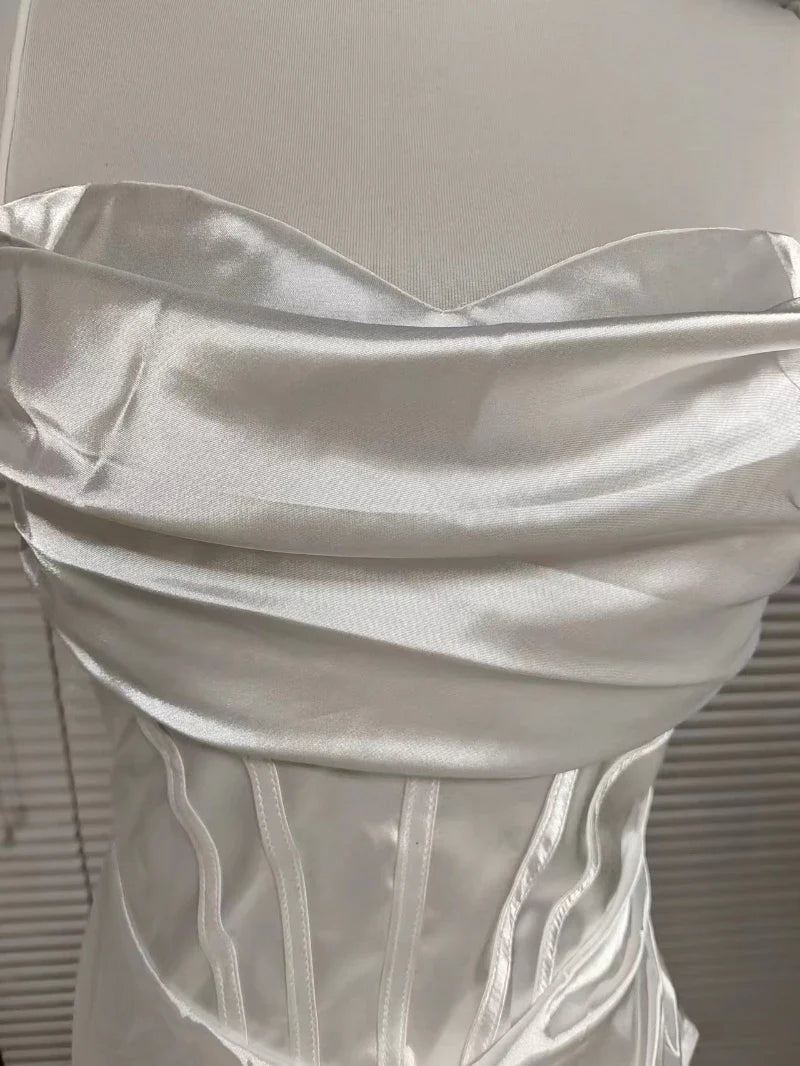 שמלת מקסי סאטן בעיצוב יוקרתי שסע עמוק - מריל