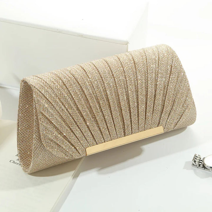 Clutch bag with sparkling studs design