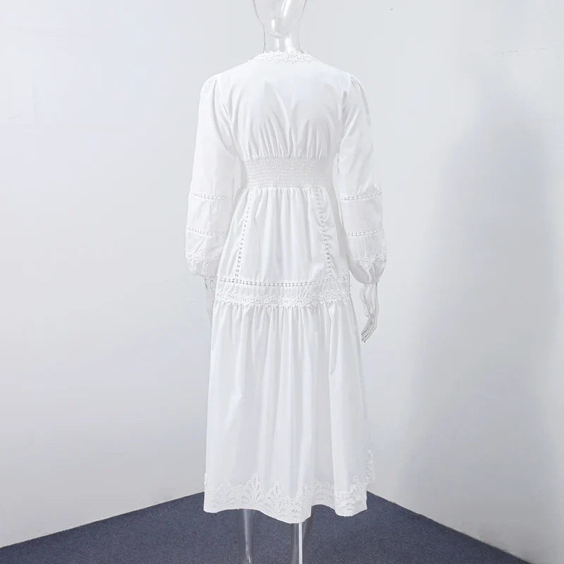 שמלת מקסי שיפלי בעיטור כפתורים - רעיה