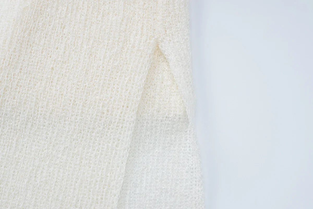 שמלת מקסי חוף סרוגה - Marina