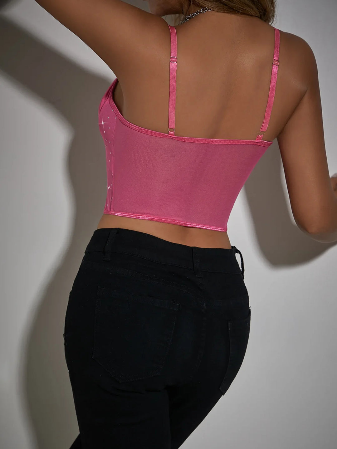 Top decorated with sparkling rhinestones - Phoenix