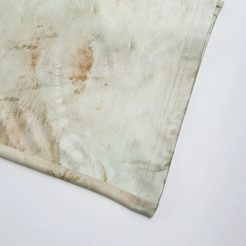 שמלת מקסי קולר בהדפס מיוחד גב פתוח - אורן