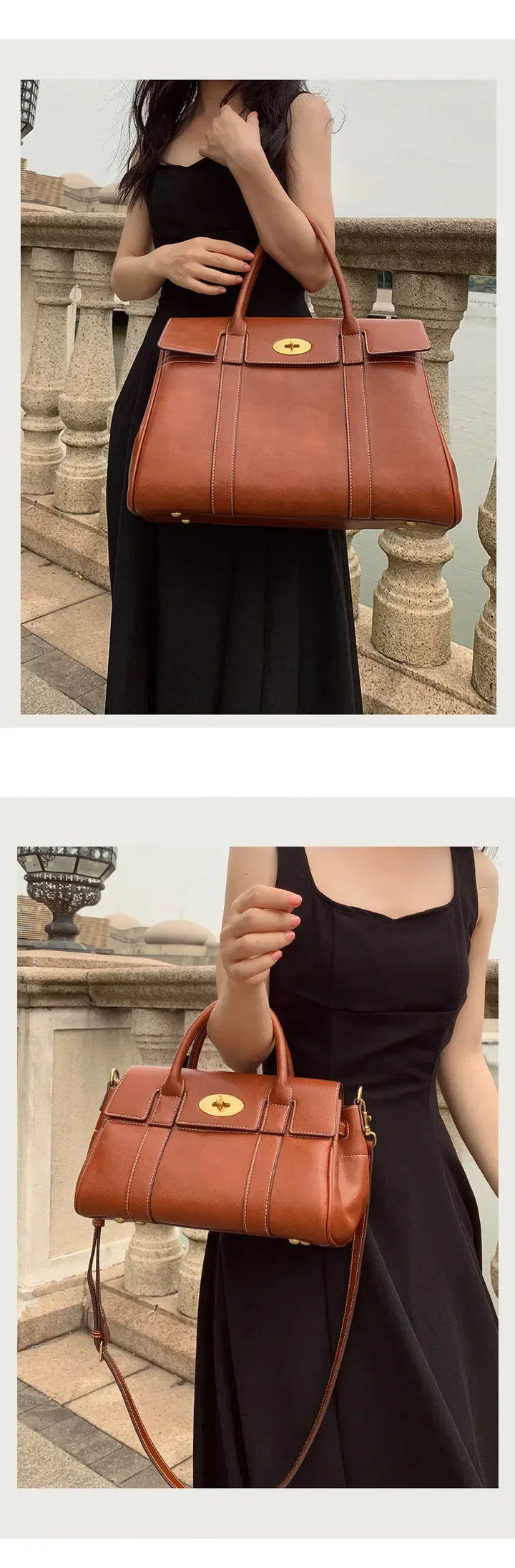 Leather bag with luxury design