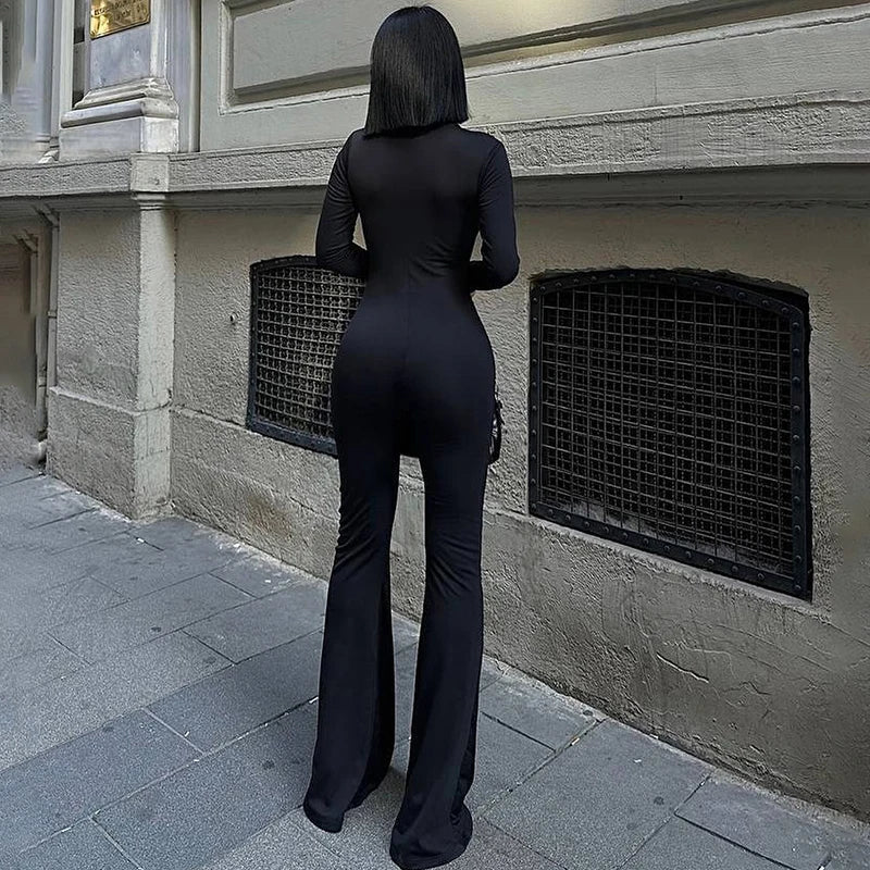 אוברול צמוד בד מחטב מכנסיי פדלפון סגירת רוכסן - Peyton