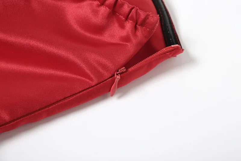 שמלת מיני סטרפלס סאטן בגזרת A בעיטור פפיון בגב - טאיסיה