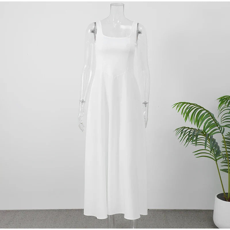 שמלת מידי סאטן בגזרת A - Violette