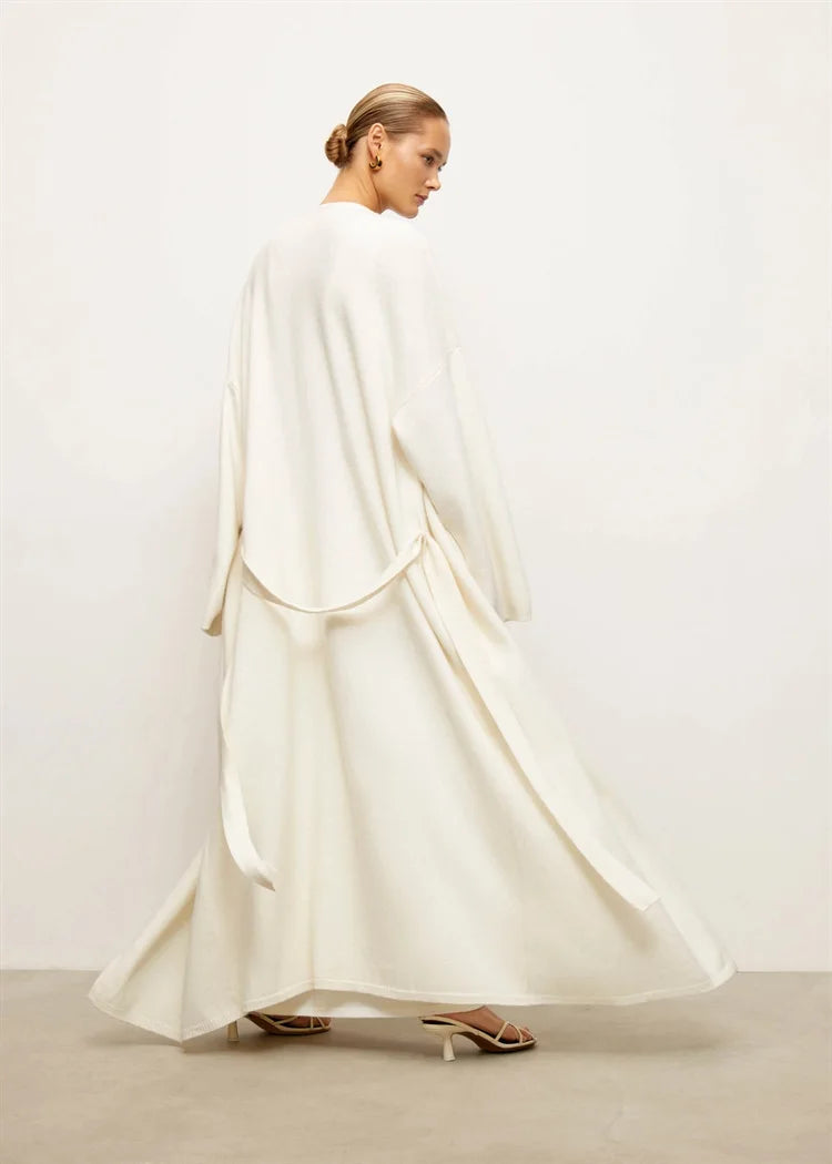 קרדיגן צמרי ארוך סגירת חגורת קשירה - קאי