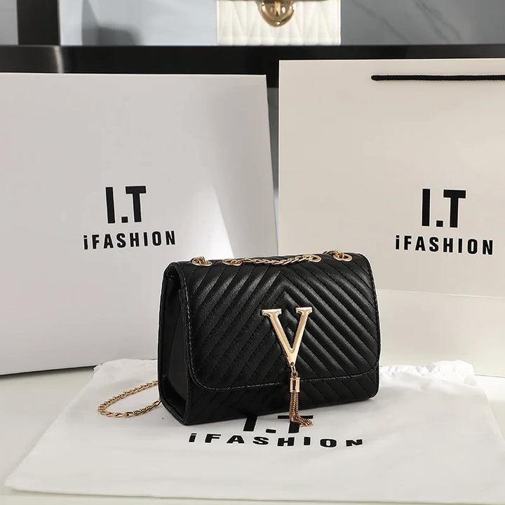 Faux leather bag with luxury design