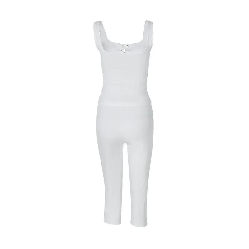 סט שני חלקים טופ קשירה וטייץ שלושת רבעי - נדיה