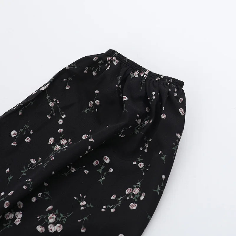 שמלת מיני מלמלה פרחונית שרוולים נפוחים סטייל כפרי - היידי