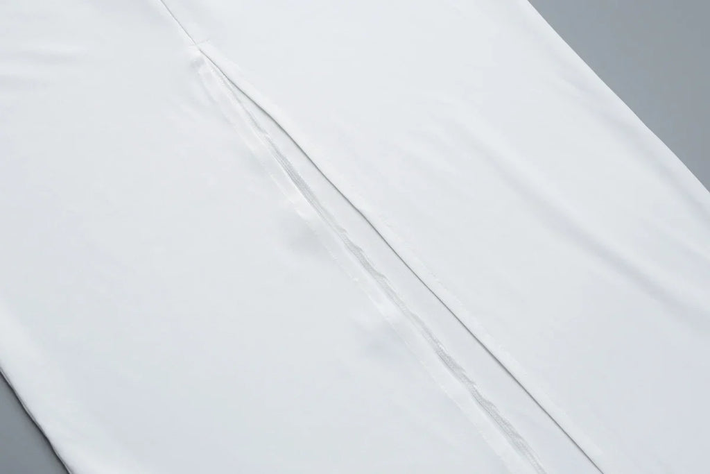 שמלת מקסי כיווצים צווארון גולף בעיטור שסע - Brianna