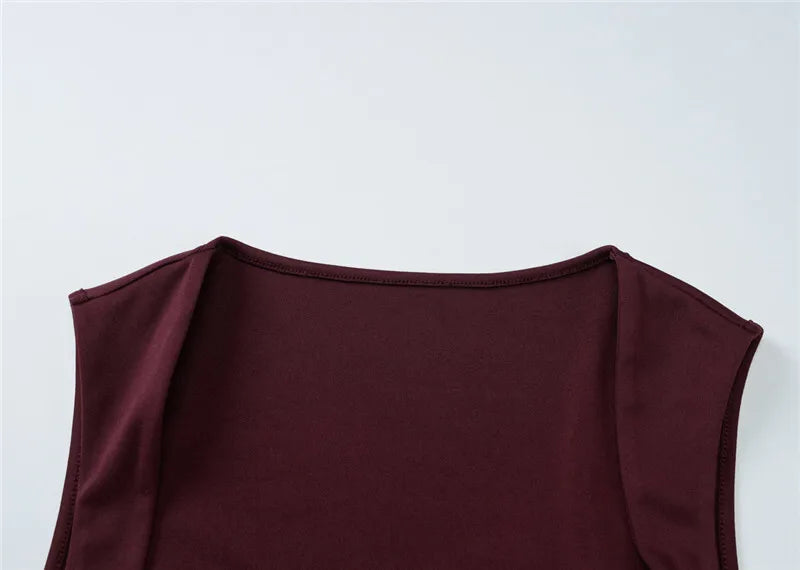 שמלת מקסי צמודה בד מחטב ומחמיא - Miller