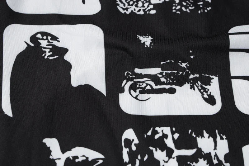 שמלת מיני קולר בעיצוב הדפס מונוכרום - Tessa