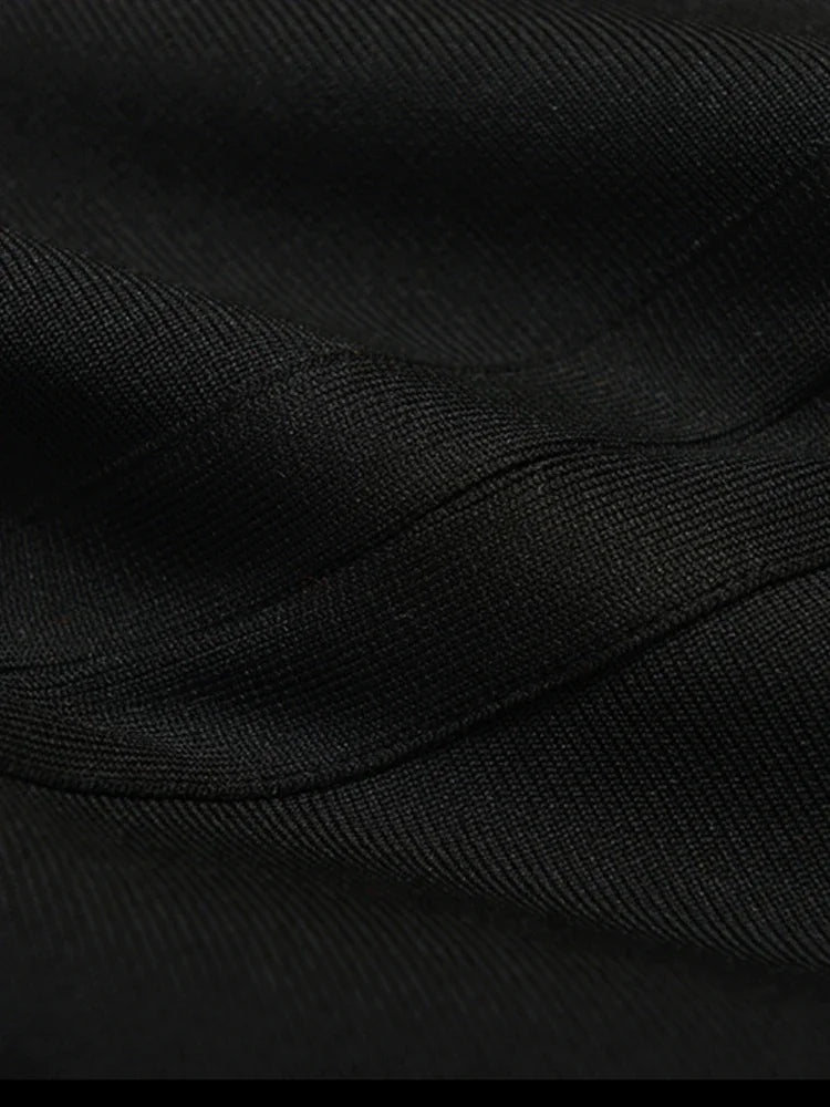 שמלת מקסי ערב אלגנטית בעיטור יהלומים בד מחטב ומחמיא - MARINA