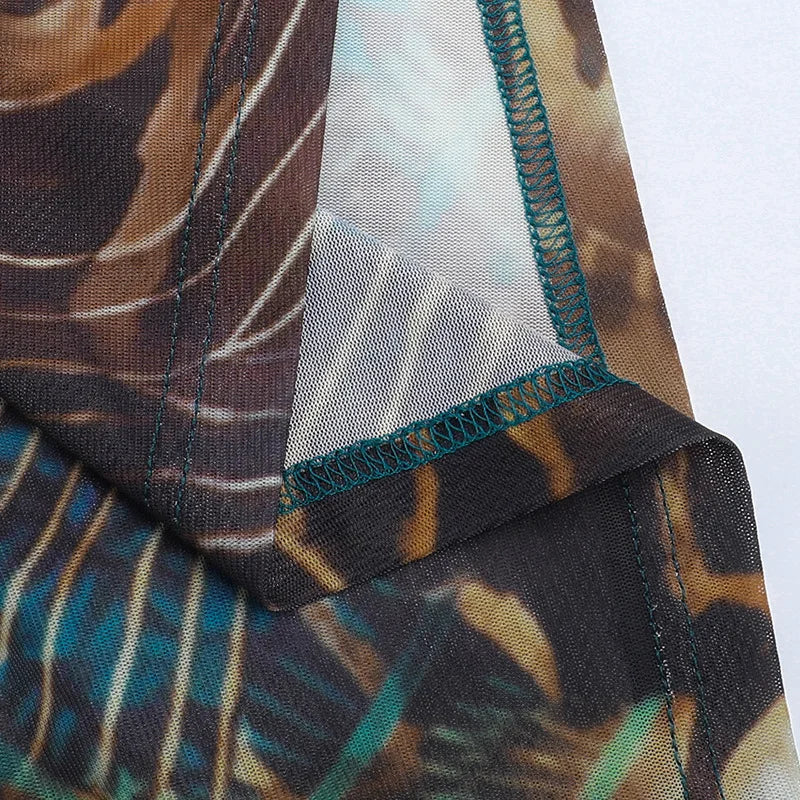 שמלת מקסי חוף בעיצוב ANIMAL PRINT - שרין