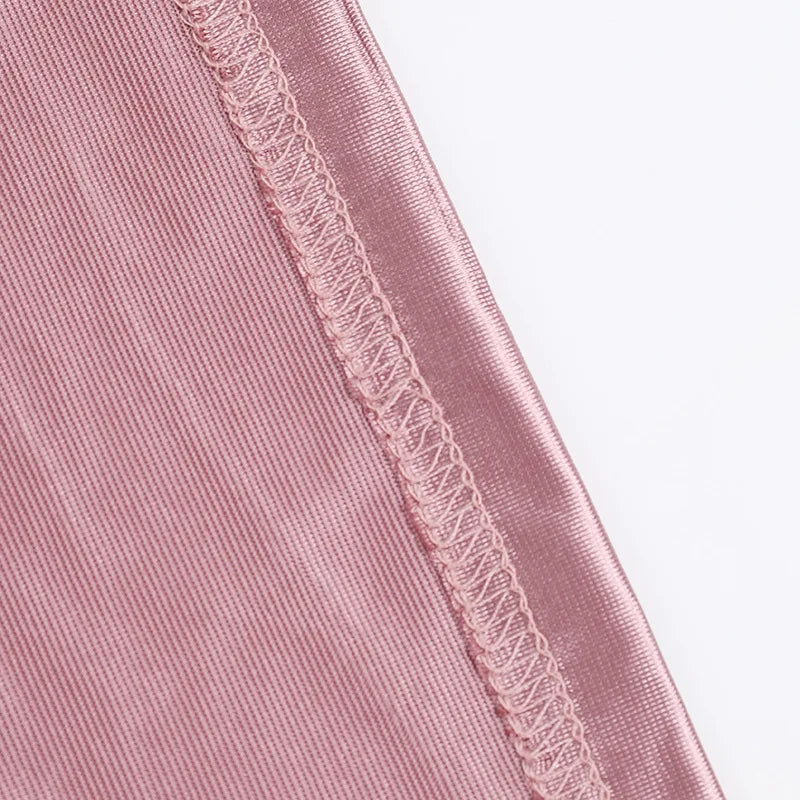 שמלת מקסי סאטן אלגנטית בעיצוב שסע - רוזה