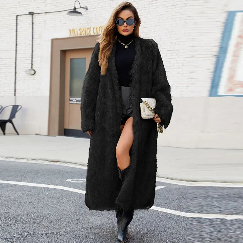 מעיל פרווה ארוך - Brinley