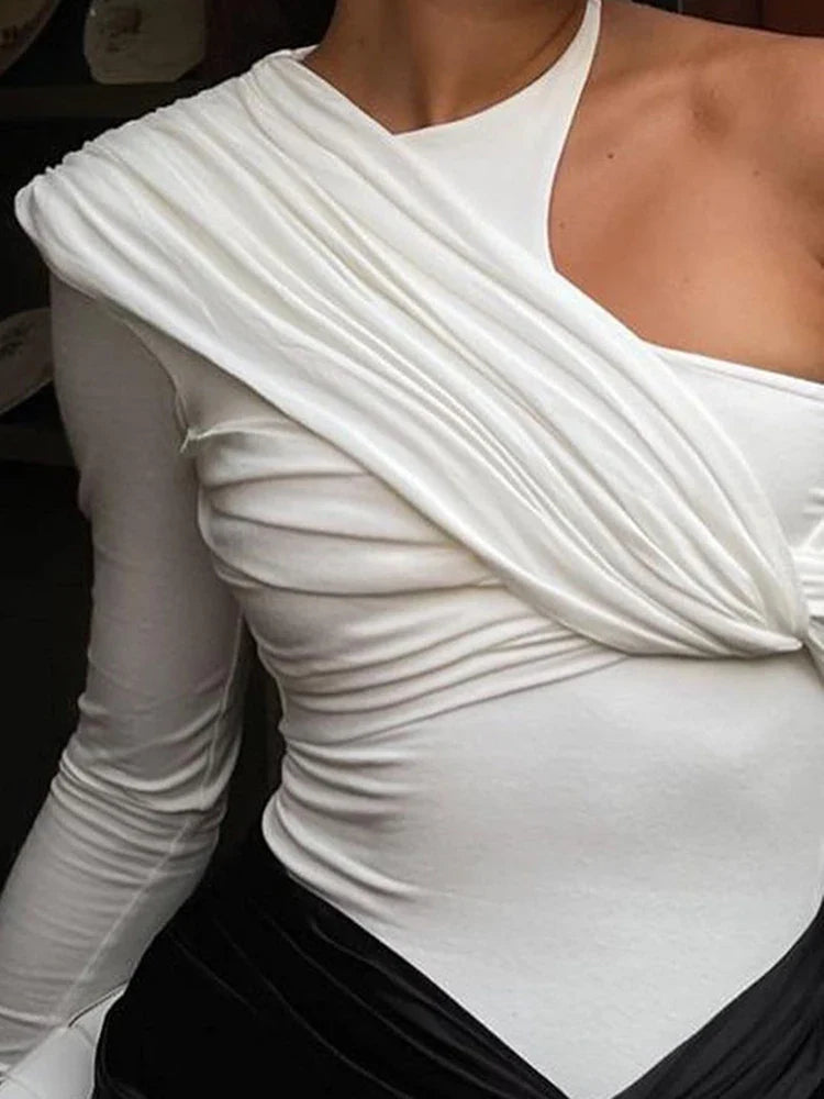 חולצת טוויסט שרוול אחד - לנה