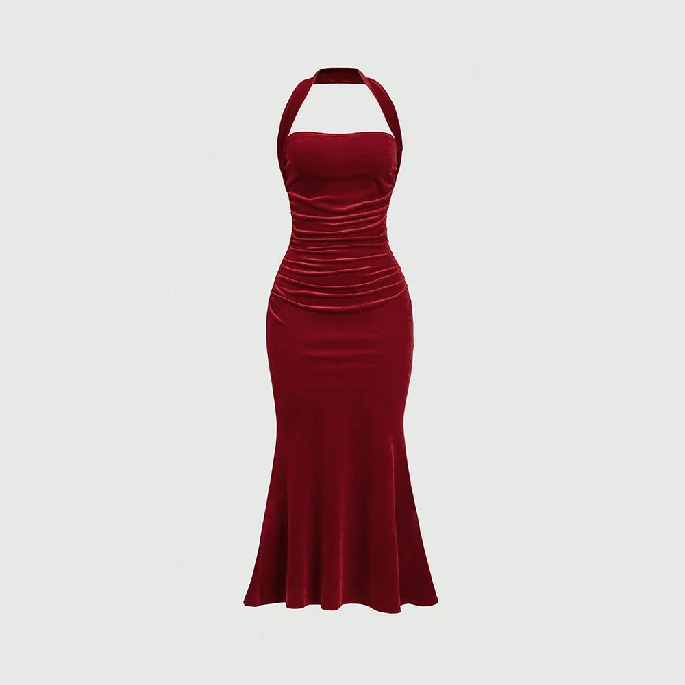 שמלת מקסי קטיפה - Laylani